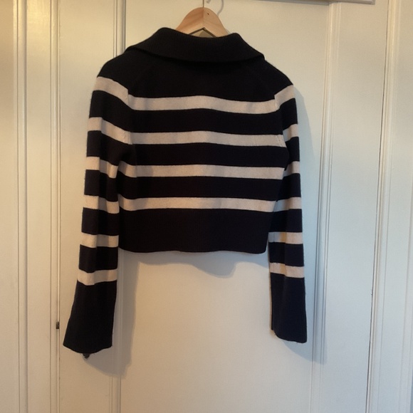 Banana Republic cashmere cropped rugby stripe sweater - Picture 4 of 10